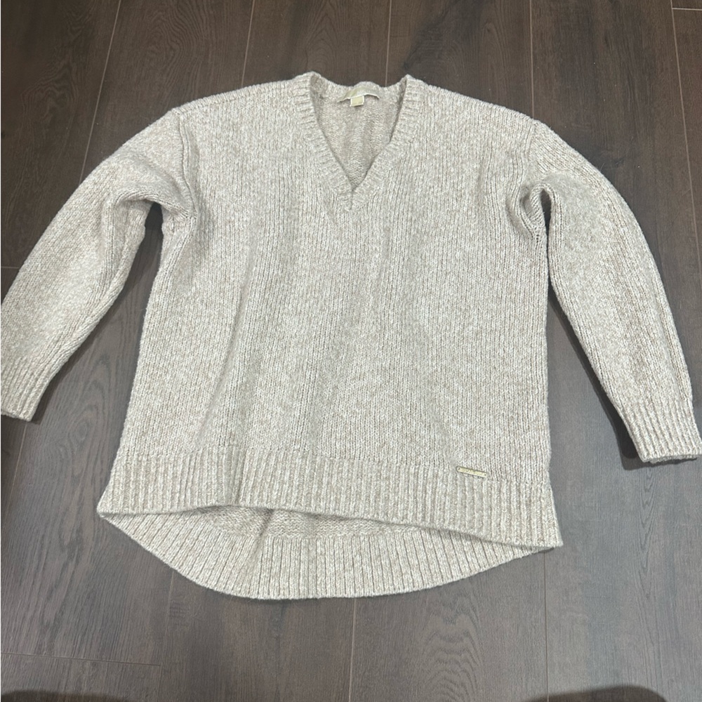 Michael Kors Cream V-Neck Sweater